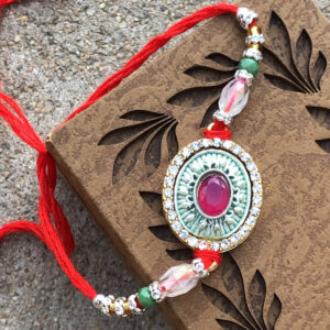 Stylish Rakhi Floral Combo (Set of 1) with Roli Chawal