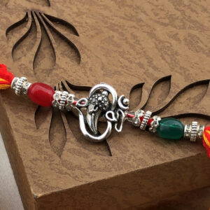 Pack of 1 Rakhi for Men with Roli Chawal Tilak