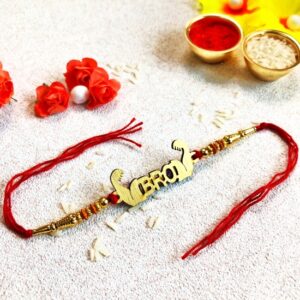 Rakhi Combo for Brother , Rakhi for Bhaiyya/Bhai , Rakhi Pack of 1 with Rolo Tik| Gold Rakhi bracelet for Brother | Bro Rakhi | Stone Rakhi |Designer Rakhi