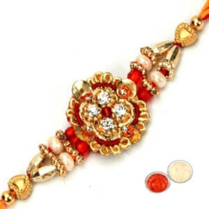 Pack of 1 Rakhi for Bother, Men with Roli Chawal Tilak/rakhi for brother om/rakhi for brother only one/rakhi for brother